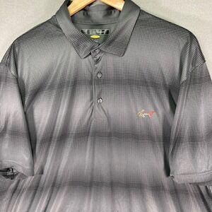 Greg Norman Mens Gray Play Dry Polo Shirt Shark Logo Golf Performance Size‎ XXL
